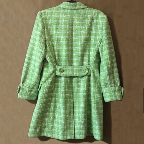 Apt 9 | Neon Lime Green Tweed Coat - Picture 4 of 5